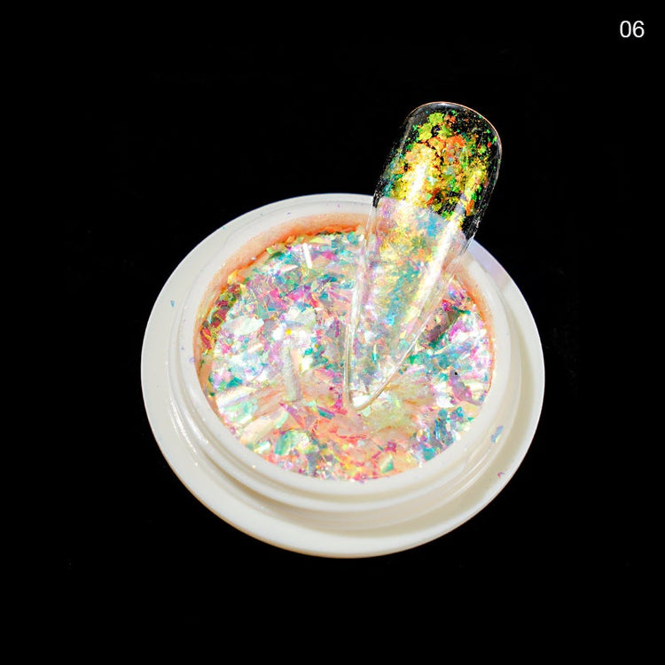 Colourful Nail Art Glitter Iridescent Flakes Sequins - NSI Australia