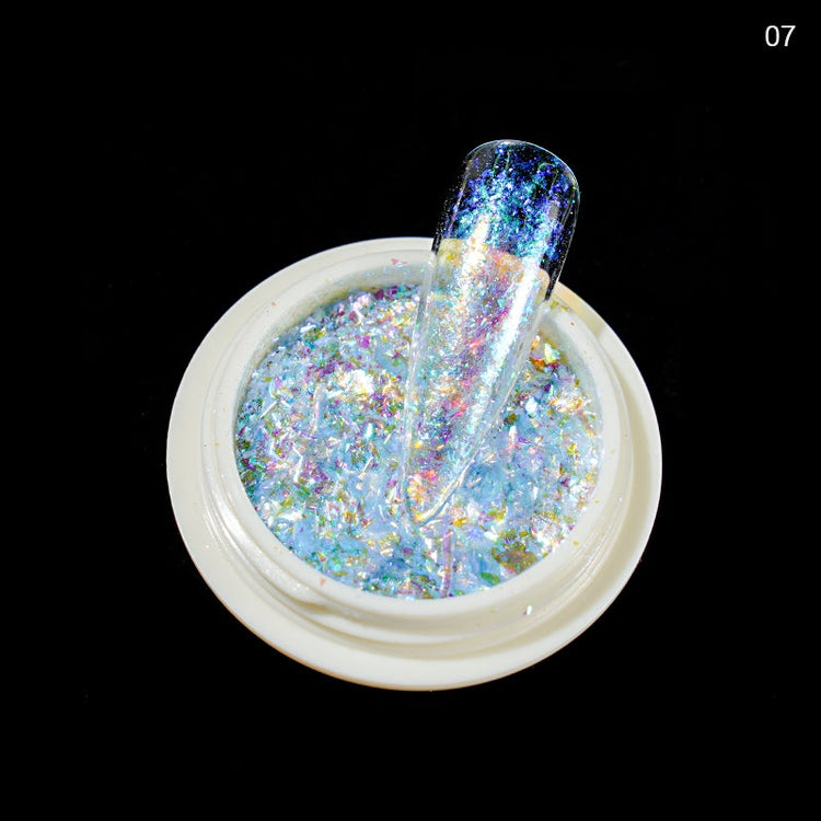 Colourful Nail Art Glitter Iridescent Flakes Sequins - NSI Australia