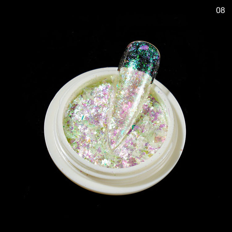 Colourful Nail Art Glitter Iridescent Flakes Sequins - NSI Australia