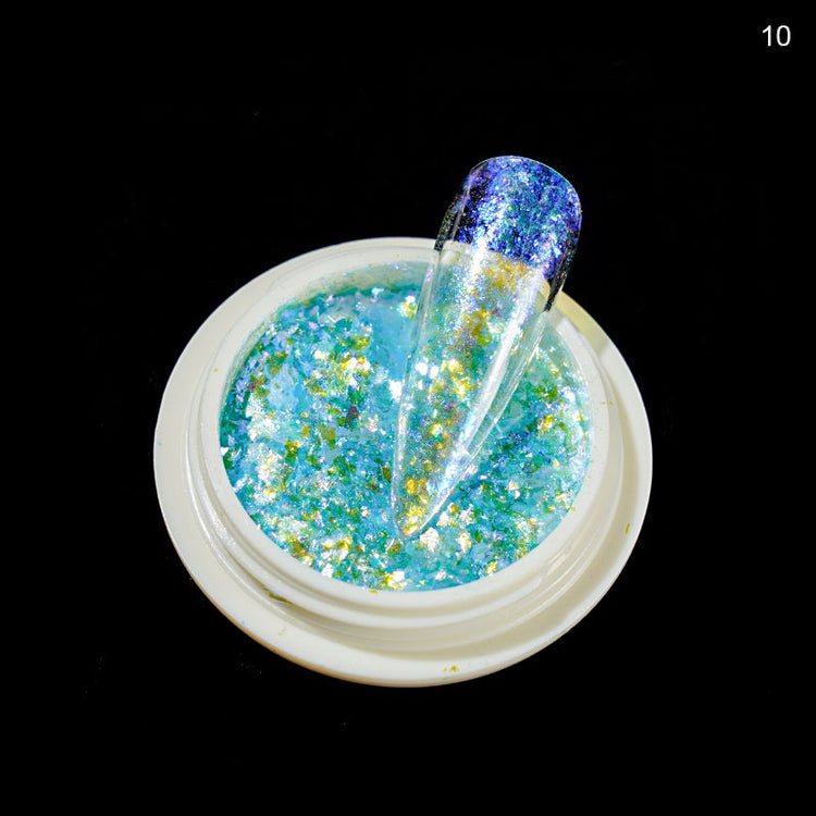 Colourful Nail Art Glitter Iridescent Flakes Sequins - NSI Australia