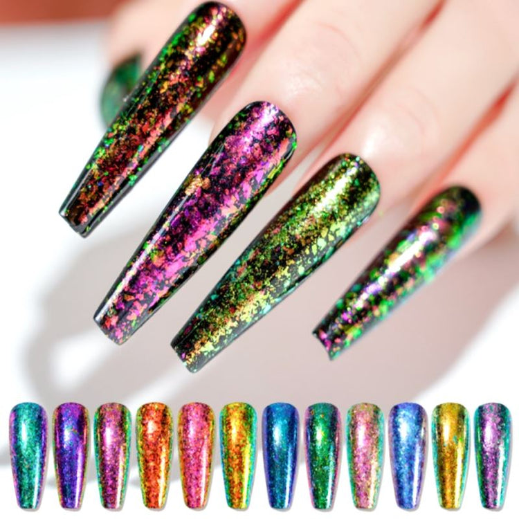 Colourful Nail Art Glitter Iridescent Flakes Sequins - NSI Australia