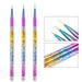 Colourful Nail Art Liner Brushes Set 3pcs - NSI Australia