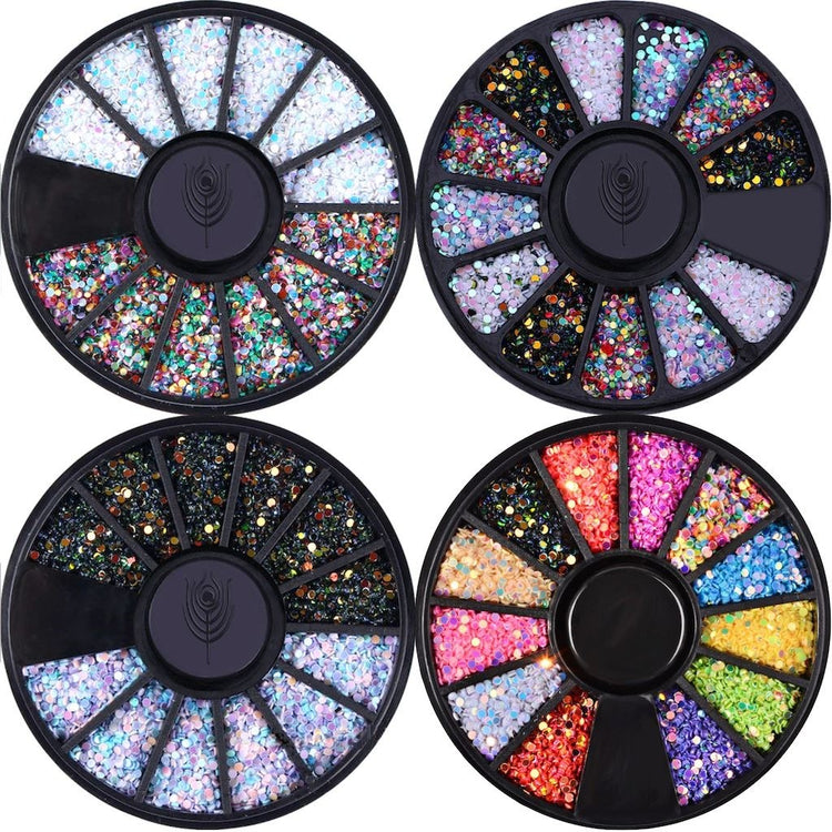 Confetti Round Dot Shape Nail Decoration Wheel - NSI Australia