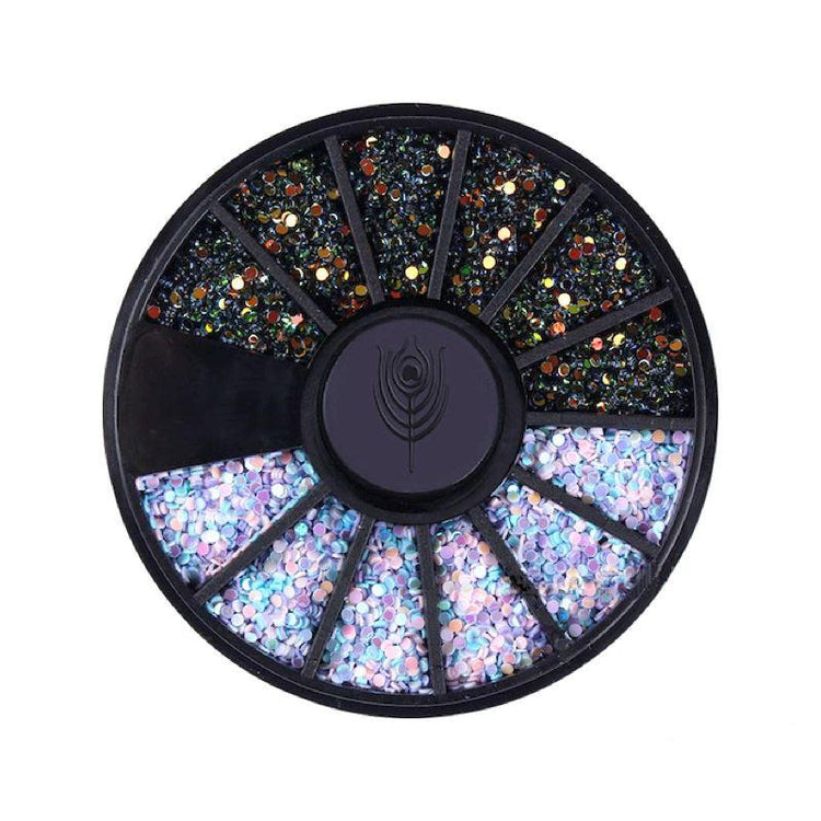 Confetti Round Dot Shape Nail Decoration Wheel - NSI Australia
