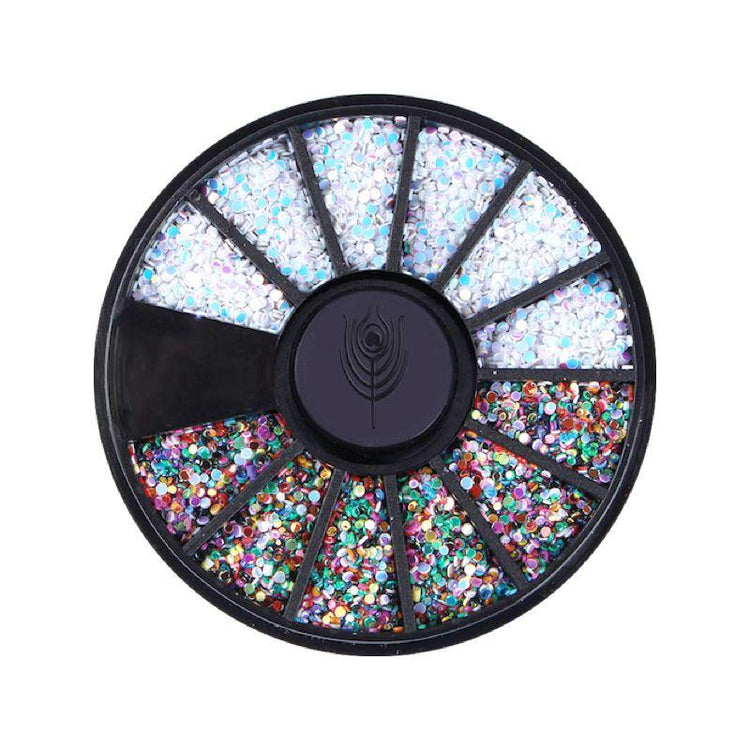 Confetti Round Dot Shape Nail Decoration Wheel - NSI Australia