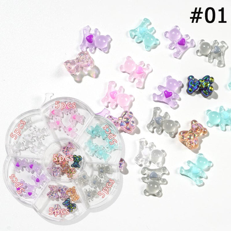 Crystal Cuddly Bear, Flowers and Fruits Nail Wheel - NSI Australia