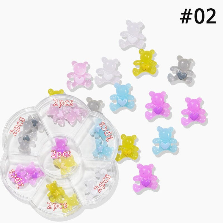 Crystal Cuddly Bear, Flowers and Fruits Nail Wheel - NSI Australia