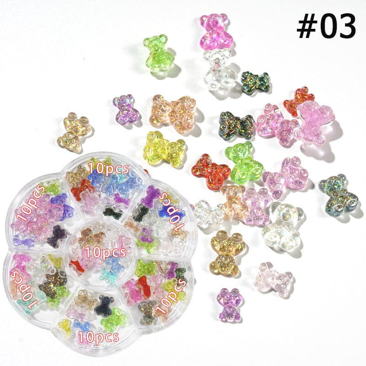 Crystal Cuddly Bear, Flowers and Fruits Nail Wheel - NSI Australia