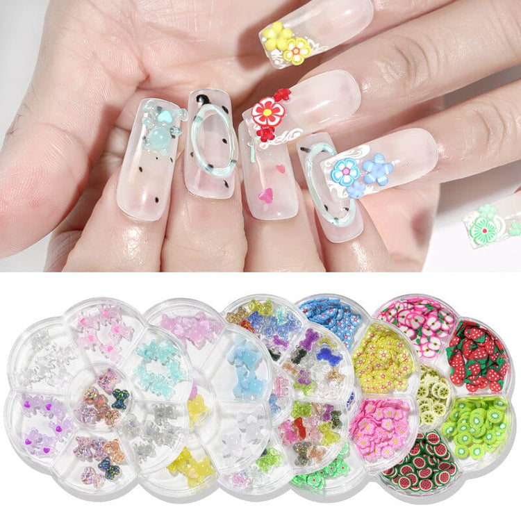 Crystal Cuddly Bear, Flowers and Fruits Nail Wheel - NSI Australia