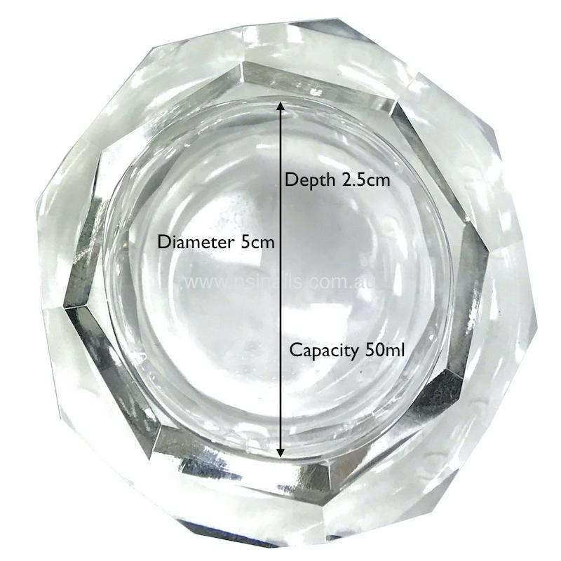 Crystal Glass Dappen Dish Jar 50ml - NSI Australia