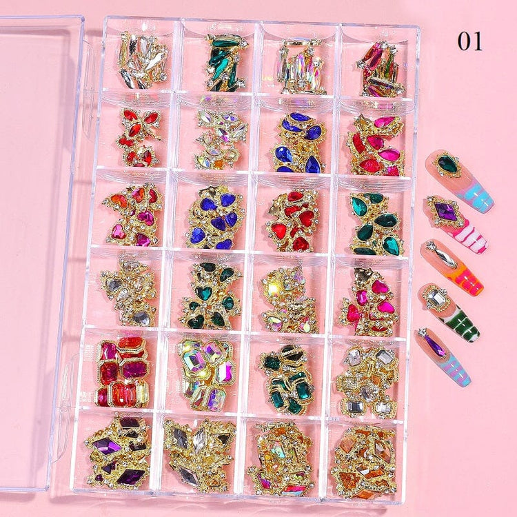 Crystal Jewellery 3D Charm 24 Grid Box - NSI Australia