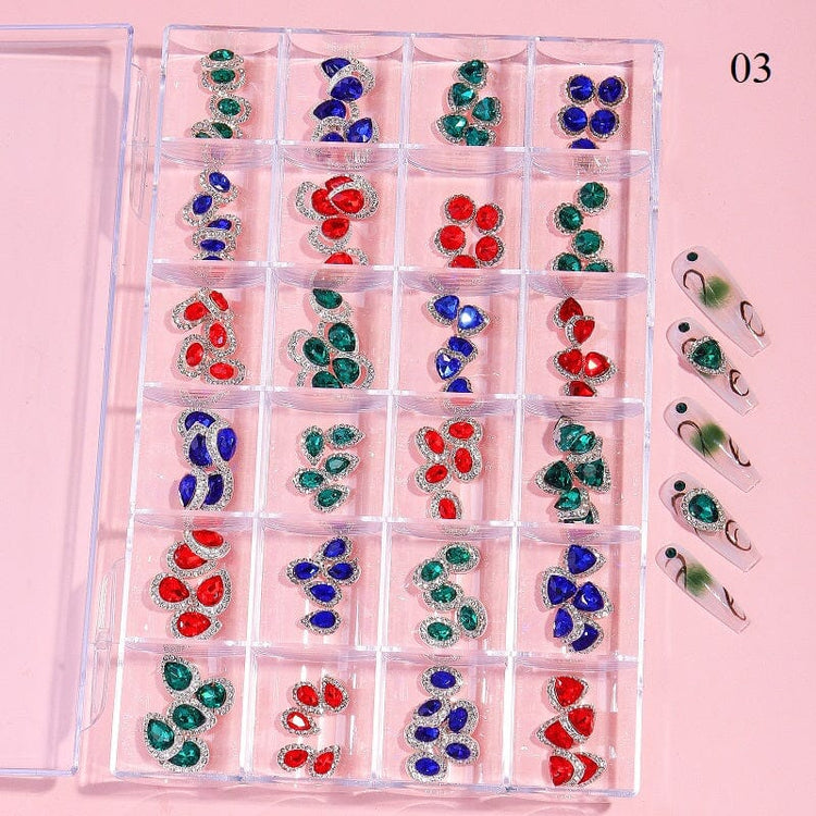 Crystal Jewellery 3D Charm 24 Grid Box - NSI Australia