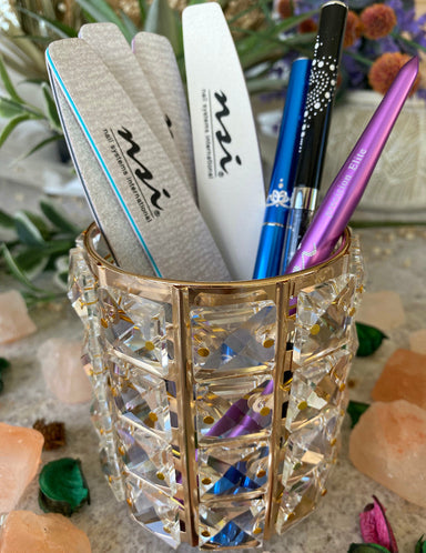 Crystal Metallic Gold Frame Storage Holder - NSI Australia