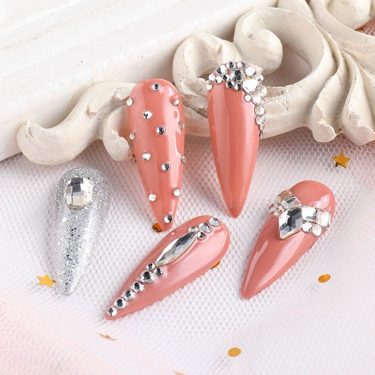 Crystal Mixed Shapes Nail Rhinestones Tray - NSI Australia