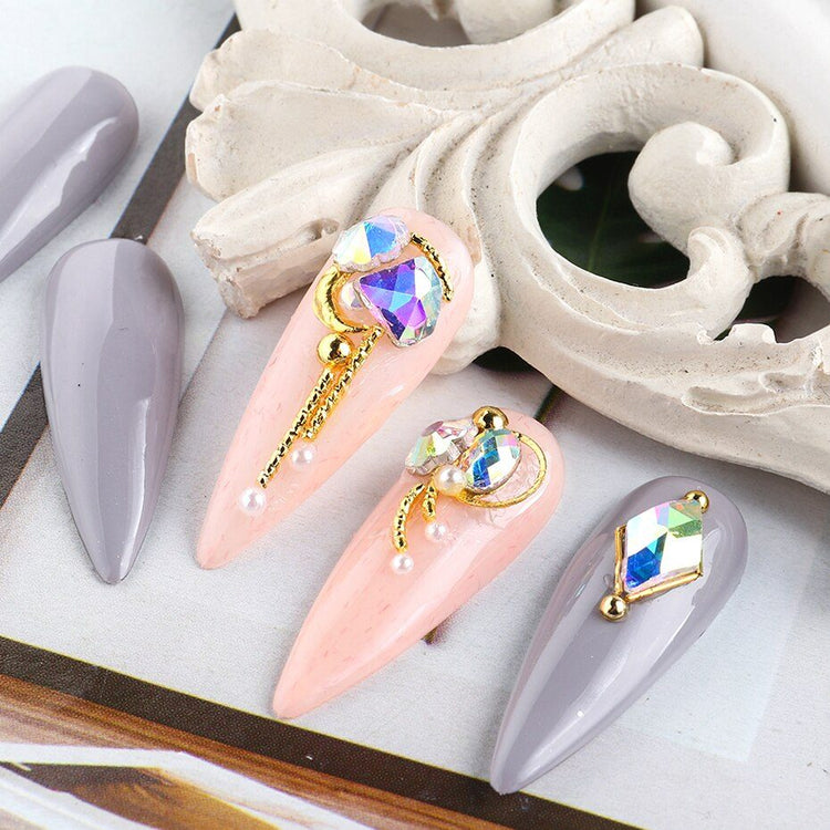Crystal Mixed Shapes Nail Rhinestones Tray - NSI Australia