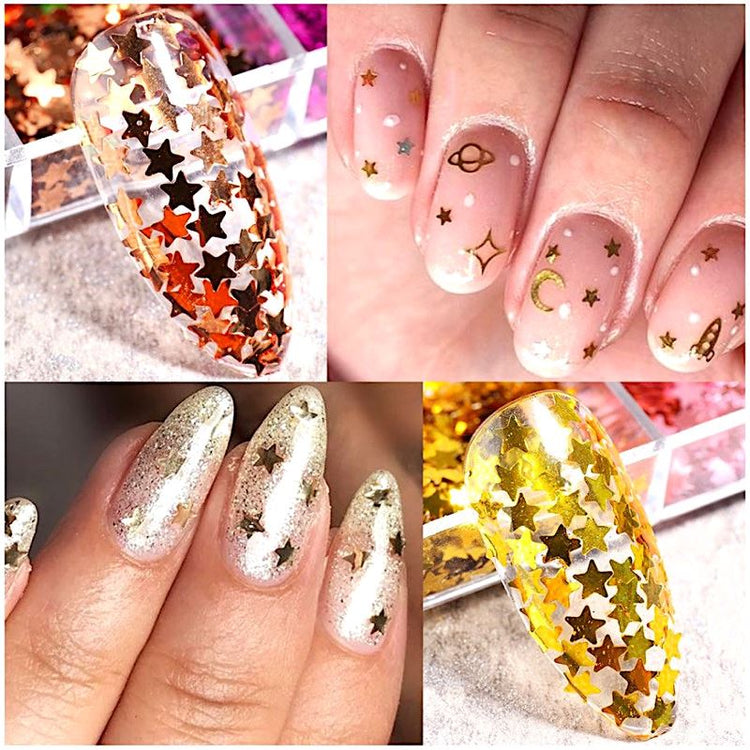 Decoration Glitter Star Sequins Nail Art Tray - NSI Australia