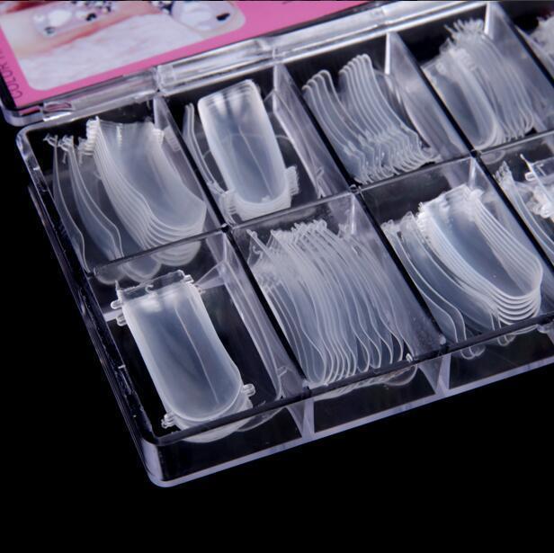 NEW 120Pcs Square Dual Forms Nails Clear Top Forms for Extension False Tips  Quick Poly Building Gel Mold Nail System Full Cover - AliExpress