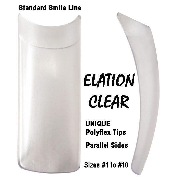 ELATION Nail Tips Clear bag 50ct