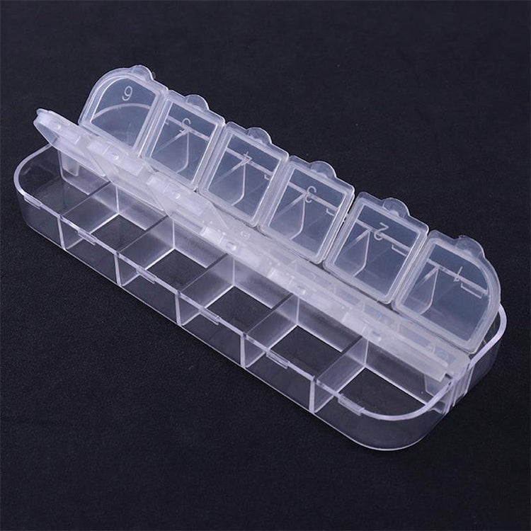 Empty Nail Art Storage ~ Rectangle Tray 12 Compartments - NSI Australia