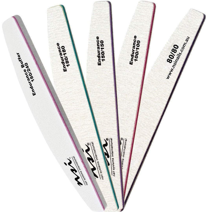 Endurance Supreme Nail File Pack: 5 Files (80+100+150+180+240) - NSI Australia