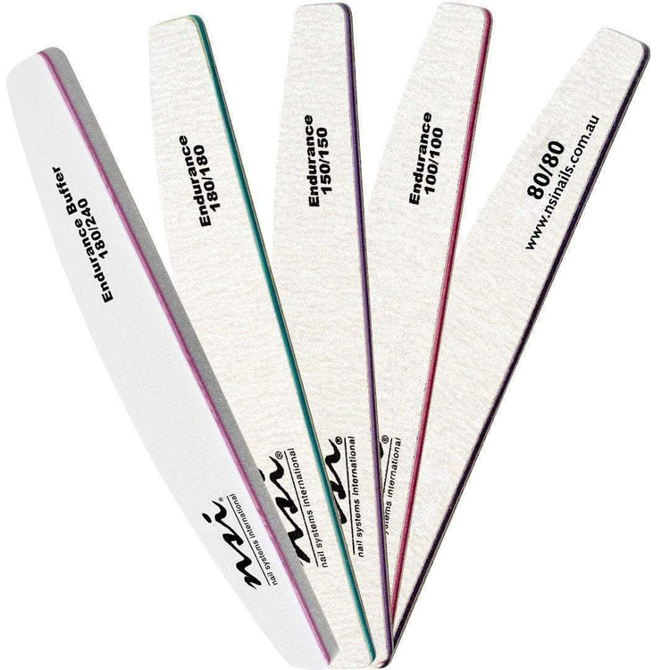 Endurance Supreme Nail File Pack: 5 Files (80+100+150+180+240) - NSI Australia