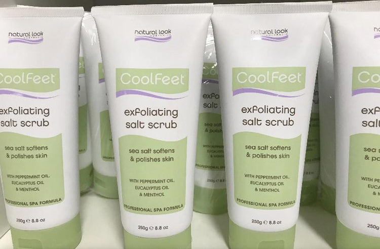 Exfoliating Salt Scrub 200g ~ Cool Feet ~ Natural Look - NSI Australia