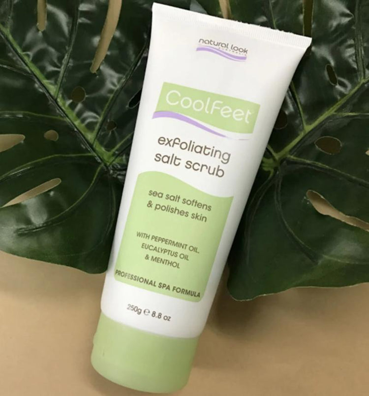 Exfoliating Salt Scrub 200g ~ Cool Feet ~ Natural Look - NSI Australia