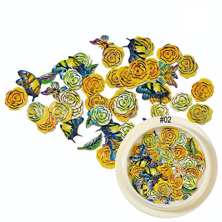 Flowers And Butterfly Ultra-Thin Nail Art - NSI Australia
