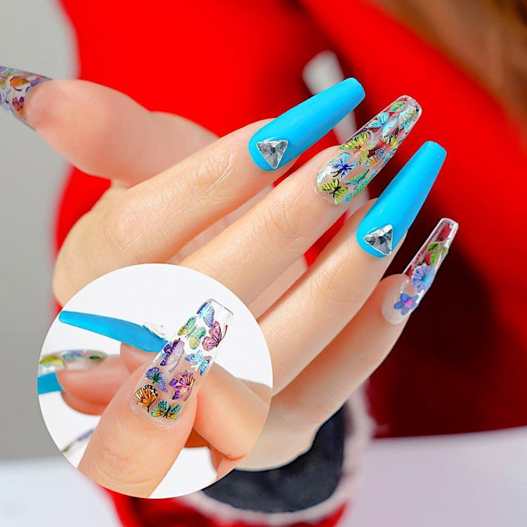 Flowers And Butterfly Ultra-Thin Nail Art - NSI Australia