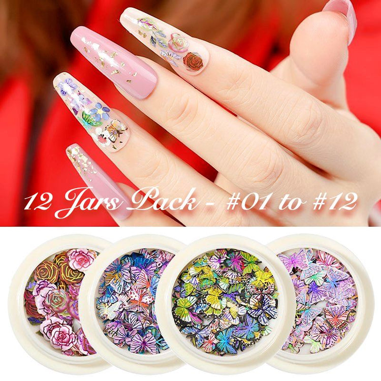 Flowers And Butterfly Ultra-Thin Nail Art - NSI Australia