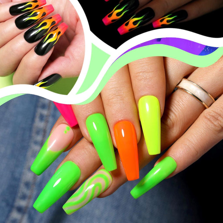 Fluorescent Glow-In-Dark - Gel Polish 6 Colour Set - NSI Australia