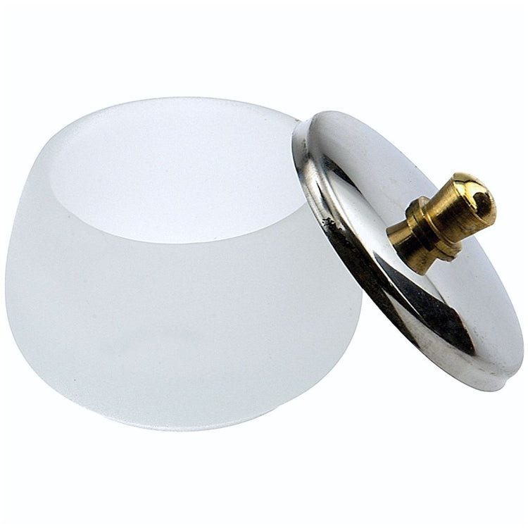 Frosted Glass Dappen Dish Jar 30ml with Stainless Steel Lid - NSI Australia