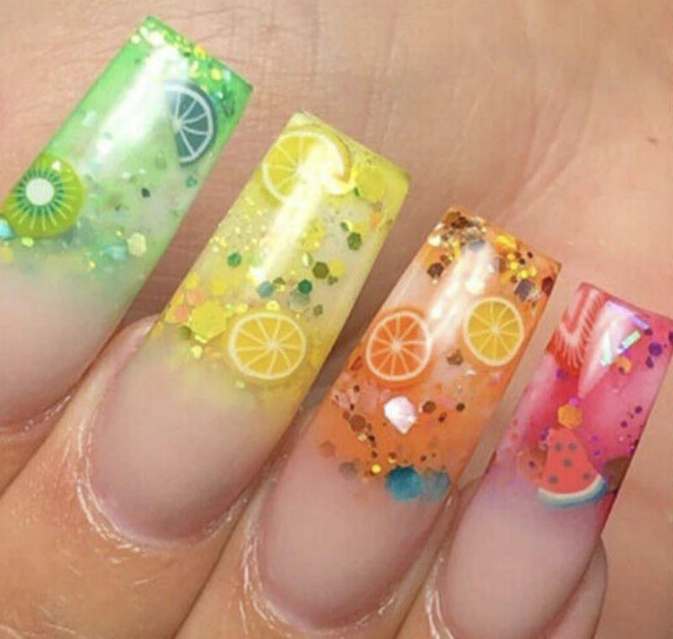 Fruit Salad (Hand-Cut) + NSI Opal Shimmer (Glitter) - NSI Australia