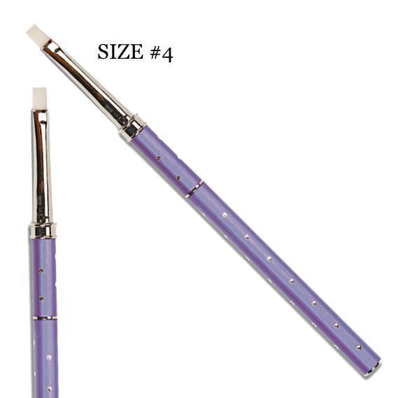 Gel Brush Purple Flat Size #4 - NSI Australia