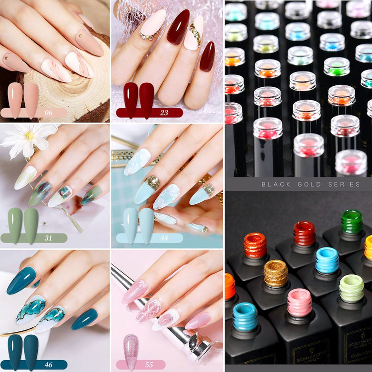 Gel Polish Colours BLACK GOLD Series BORN PRETTY - NSI Australia