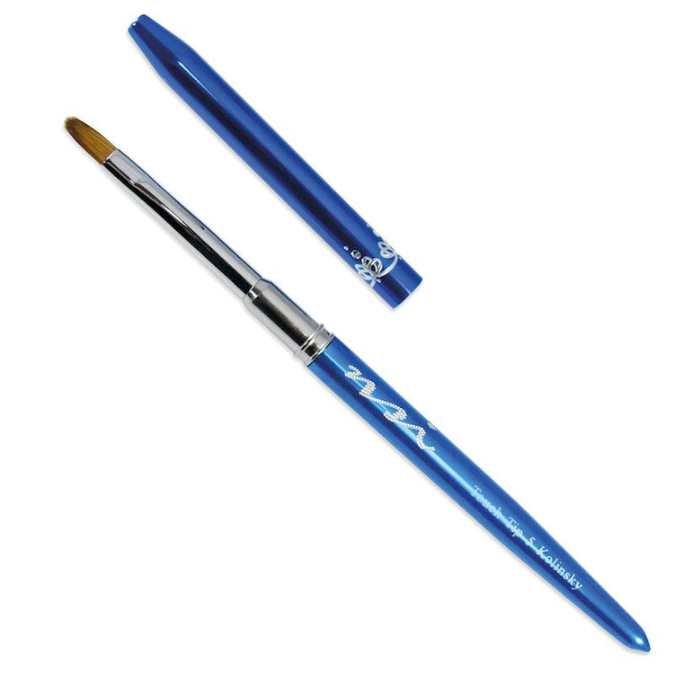 Gel Touch Tip Cat's Tongue Brush #5 Metal Handle + Cap - NSI Australia
