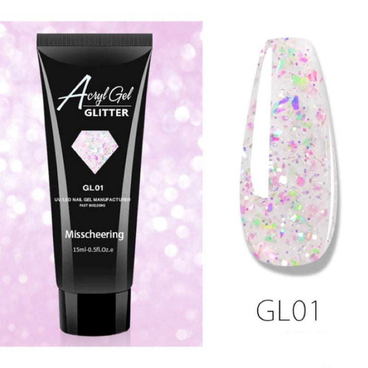 Glitter PolyGel - Gel In A Tube - NSI Australia