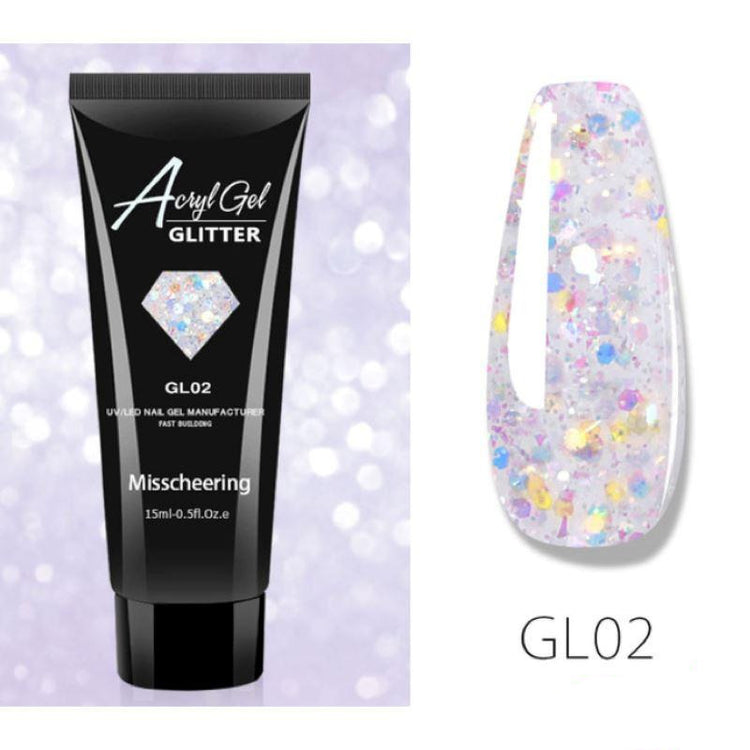 Glitter PolyGel - Gel In A Tube - NSI Australia