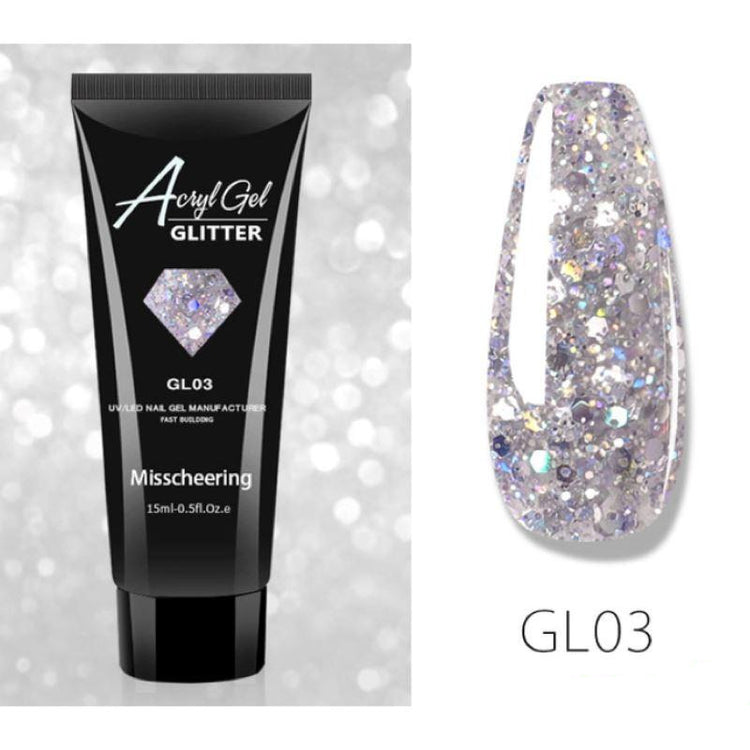 Glitter PolyGel - Gel In A Tube - NSI Australia