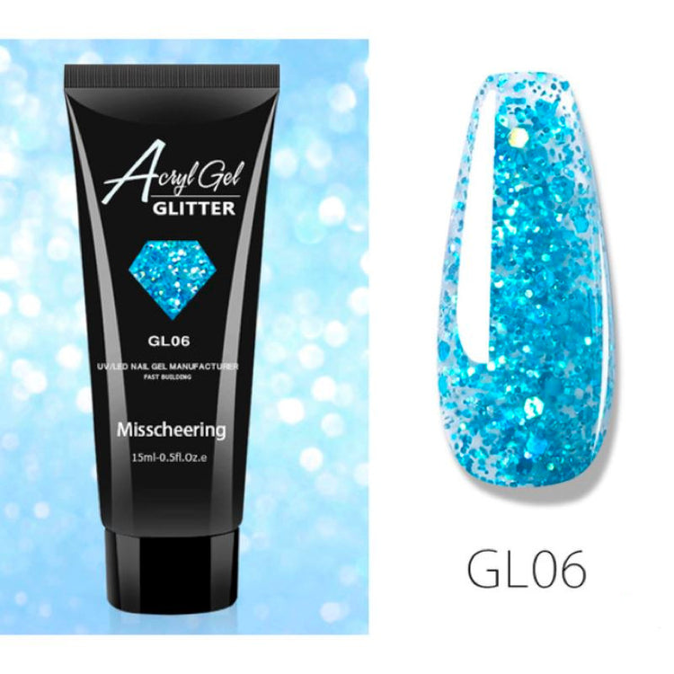 Glitter PolyGel - Gel In A Tube - NSI Australia