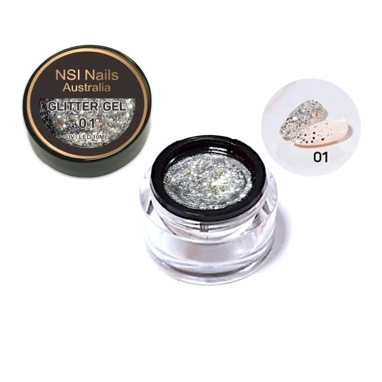 Glitter Sequins Gel 10ml Jar - NSI Australia