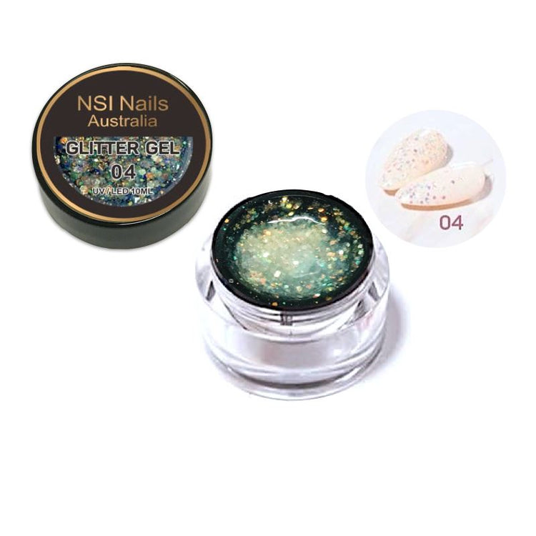 Glitter Sequins Gel 10ml Jar - NSI Australia