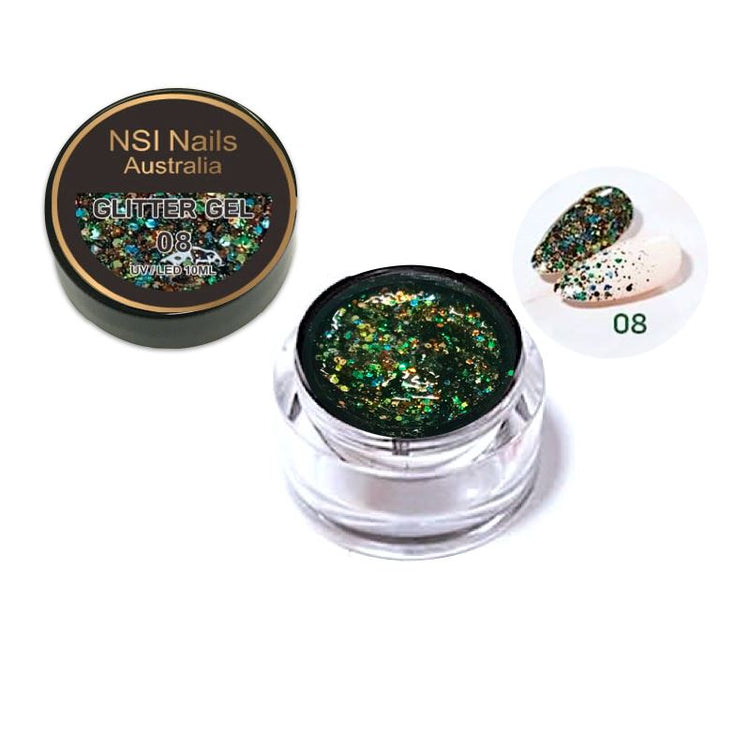 Glitter Sequins Gel 10ml Jar - NSI Australia