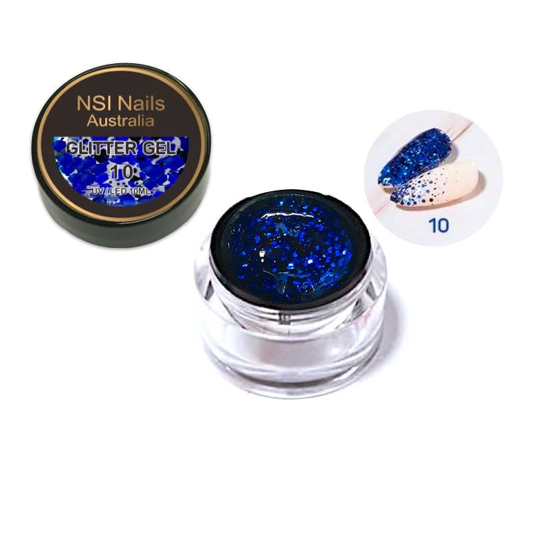Glitter Sequins Gel 10ml Jar - NSI Australia