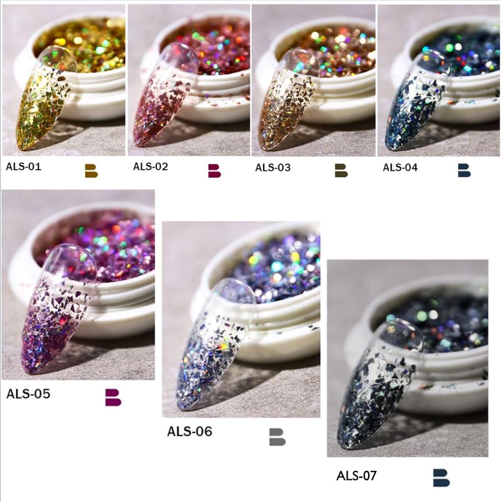 Glitter Sequins Nail Art Holographic Laser - NSI Australia