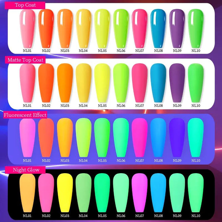 Glow-In-Dark Fluorescent Gel Polish BORN PRETTY - NSI Australia