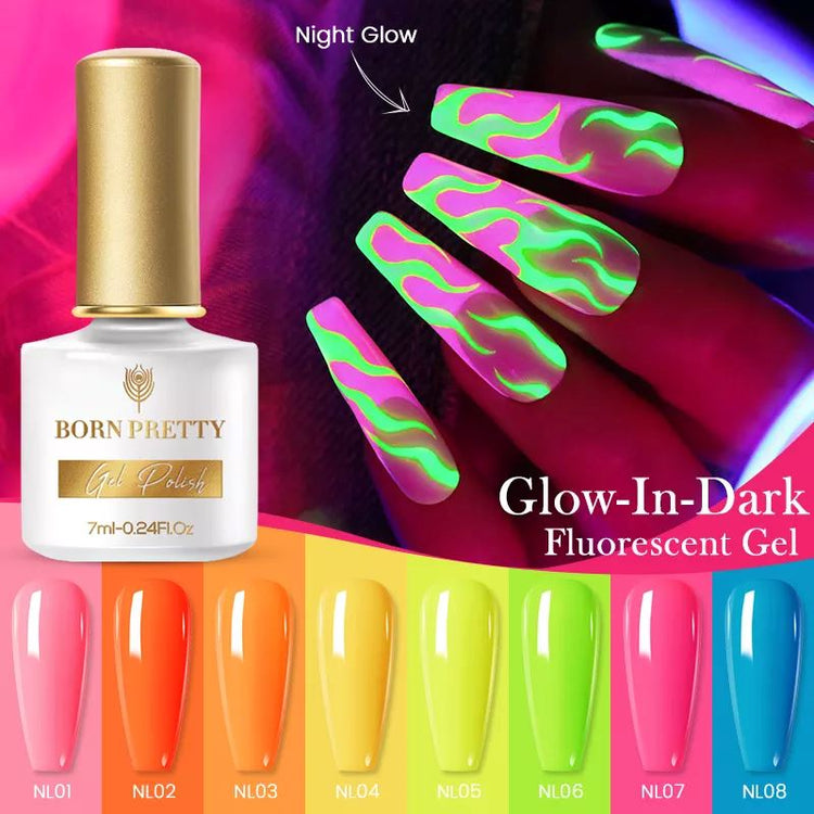 Glow-In-Dark Fluorescent Gel Polish BORN PRETTY - NSI Australia