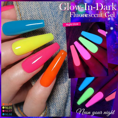 Designer Nail Sticker Luminous LV - Glow In The Dark