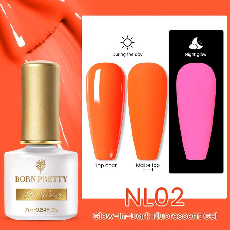 Glow-In-Dark Fluorescent Gel Polish BORN PRETTY - NSI Australia