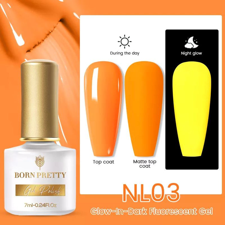 Glow-In-Dark Fluorescent Gel Polish BORN PRETTY - NSI Australia